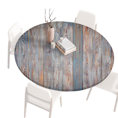 Tischdecke Rund Gartentischdecke Rund 140 120 80 60 cm, Spanntischdecke Rund Tablecloth, Tischdecke Rund Outdoor Abwaschbar Tischtücher, Round Table Cloth, Runde Tischdecke für draußen 110cm H von Generisch