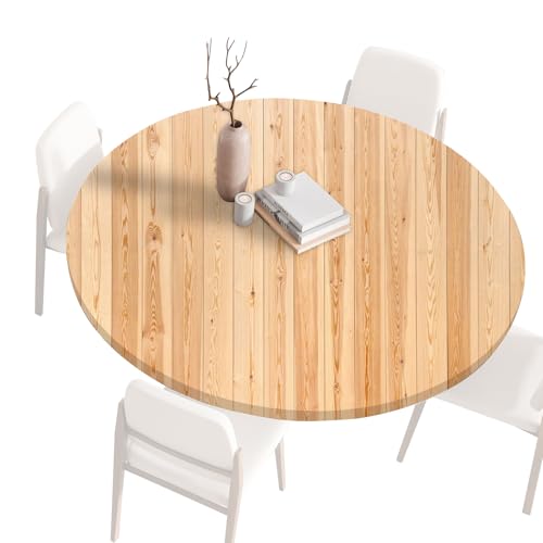 Tischdecke Rund Gartentischdecke Rund 140 120 80 60 cm, Spanntischdecke Rund Tablecloth, Tischdecke Rund Outdoor Abwaschbar Tischtücher, Round Table Cloth, Runde Tischdecke für draußen 120cm F von Generisch