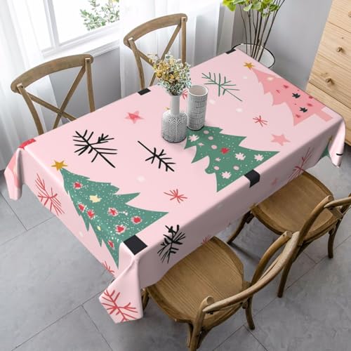 Tischdecke mit Weihnachtsbaum, rechteckig, 140 x 90 cm, Cartoon-Tischdecke für Esstisch, knitterfreie Tischdecke für Zuhause, Innen- und Außenbereich, Party-Dekoration Tischdecke mit Weihnachtsbaum, rechteckig, 140 x 90 cm, Cartoon-Tischdecke für Esstisch, knitterfreie Tischdecke für Zuhause, Innen- und Außenbereich, Party-Dekoration von Generisch