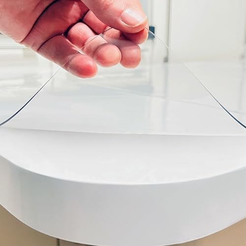 Tischfolie als transparenter Tischschutz, transparente Folien-Tischdecke, Wasserschutz, abwischbar und individuell zuschneidbar – 2 mm von Generisch