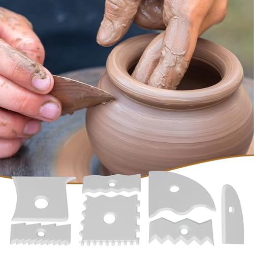 Töpferrippen,Keramik Modellierwerkzeuge 7-teiliges Set - Präzisionsschaber für Kunstschule Erwachsene Anfänger Modellierprojekte künstlerisches Gestalten Handwerk Töpferrippen,Keramik Modellierwerkzeuge 7-teiliges Set - Präzisionsschaber für Kunstschule Erwachsene Anfänger Modellierprojekte künstlerisches Gestalten Handwerk von Generisch