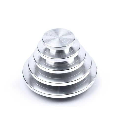 Töpferscheibe Drehteller aus Aluminiumlegierung, doppelseitig, Skulpturen-Plattform für Tonhandwerk, handgefertigtes Modell und Kuchendekoration, 18 cm mit glattem Einzellager Töpferscheibe Drehteller aus Aluminiumlegierung, doppelseitig, Skulpturen-Plattform für Tonhandwerk, handgefertigtes Modell und Kuchendekoration, 18 cm mit glattem Einzellager von Generisch