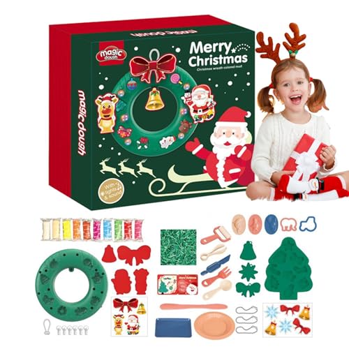 Ton-Ornament-Set, Kinder-Tonspielzeug-Set | Weiches und wiederverwendbares Ornament-Bastelset - Weihnachtsaktivitäten, Entwicklungsspielzeug, Kleinkindspiele, saisonale Dekorationen für die Heimschule von Generisch