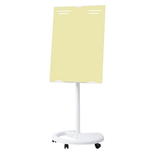 Tragbare mobile Whiteboard auf Rädern, stehend, Whiteboard, Staffelei für Klassenzimmer, Büro, Lehrer, Zuhause, Gelb, 60 x 90 cm von Generisch