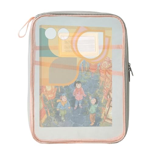 Transparent Document Bag, Large Opening File Wallet, Waterproof Document Folder, Clear Document Organizer, Large Capacity Document Bag, Home School File Organizer 10.24x13.78 Inches for Home von Generisch