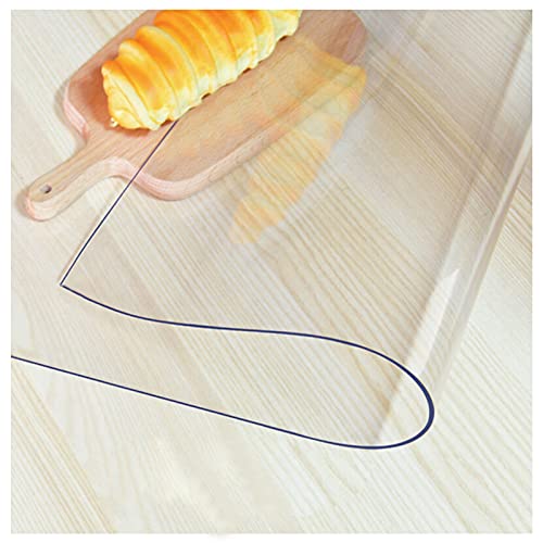 Transparente, hitzebeständige PVC-Tischabdeckung für Büro, Computer, Schreibtisch, Sofa, Esstisch, transparent, rechteckig, Tischmatte (2 mm dick, 115 x 240 cm) von Generisch