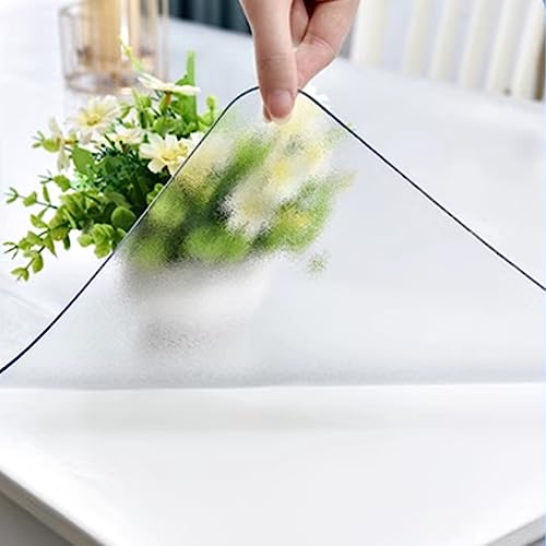 Transparente Kunststoff-Tischdecke, transparent, mattiert, PVC-Tischschutz, 2 mm dick, wasserdicht, hochtemperaturbeständig, abwischbar, geruchlos, Tischdecke für Esstisch (50 x 120 cm) von Generisch