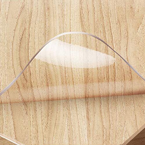 Transparente PVC-Tischabdeckung, 3 mm dick, wasserdicht, hochwertige Tischdecke, transparente Schreibtischunterlage für Couchtisch, Esstisch, Schreibtisch, 78,7 x 78,7 cm, quadratisch von Generisch