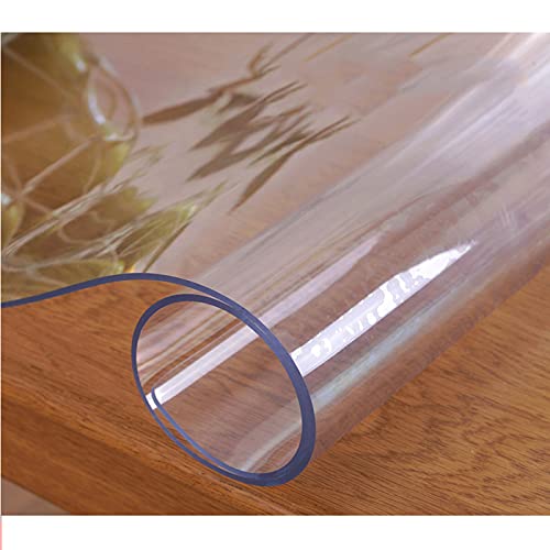 Transparente PVC-Tischdecke, 2 mm dick, transparenter Tischschutz, abwischbar, Kunststoff-Tischdecke für Picknick-Schreibtische und Partys, 110 x 130 cm von Generisch