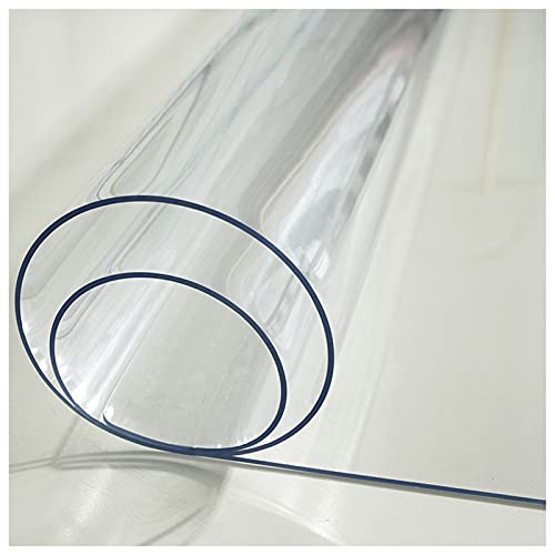 Transparente PVC-Tischdecke, wasserdicht, Schutz für Büro, Computertisch, Esstisch, rechteckige Tischdecke in verschiedenen Größen (2 mm dick, 120 x 200 cm) von Generisch