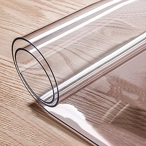 Transparente PVC-Tischdecke – wasserdichte weiche Glasabdeckung, Anti-Heiß-Tischmatte für Picknicks, Schreibtische und Partys – langlebig, leicht zu reinigen, transparenter Schutz für Essen und Transparente PVC-Tischdecke – wasserdichte weiche Glasabdeckung, Anti-Heiß-Tischmatte für Picknicks, Schreibtische und Partys – langlebig, leicht zu reinigen, transparenter Schutz für Essen und von Generisch