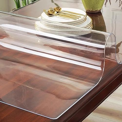 Transparente Schreibtischabdeckung, 3,0 mm dick, PVC-Kunststoff, Tischschutz für Couchtisch, wasserdichte Schreibtischunterlage für Tisch (70 x 130 cm) von Generisch