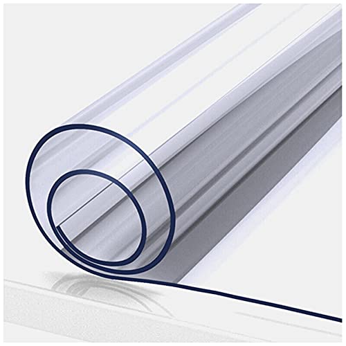 Transparente Tischdecke, rechteckig, Kunststoff-Tischdecke, abwischbar, PVC, wasserdicht, öldicht, Tischdecke für Esstisch, Schreibtisch (Farbe: 1 mm, Größe: 100 x 130 cm) von Generisch