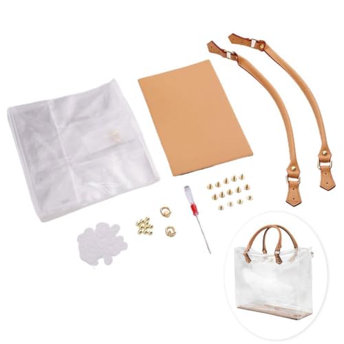 Transparente Tragetasche, Handtaschen-Set, wasserdicht, PVC, handgefertigtes Set, Werkzeug, Bastelzubehör, Tragetasche, Geschenk, transparentes Kunststoffzubehör. Handgefertigtes Schloss, von Generisch