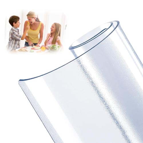 Transparenter PVC-Tischschutz, 1,5 mm dick, wasserdicht, geruchsneutral, transparent, abwischbar, Tischdecke für Schreibtisch, mattiert, 140 x 230 cm von Generisch