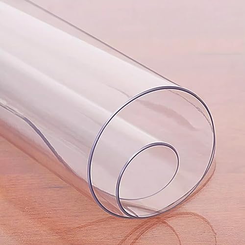 Transparenter PVC-Tischschutz, 2 mm dick, geruchlos, antibakteriell, wasserdicht, leicht zu reinigen, Kunststoff-Tischdecke (50 x 100 cm) von Generisch