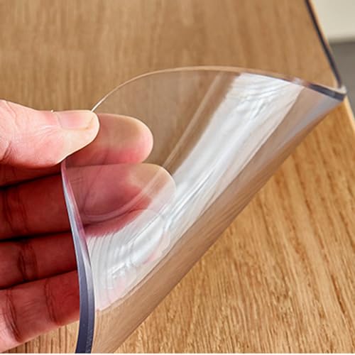 Transparenter wasserdichter Tischschutz, transparent, öldicht, abwischbar, Schreibtischunterlage für Esszimmer, Küche, Couchtisch und Büro, 1,5 mm dick, 110 x 270 cm von Generisch