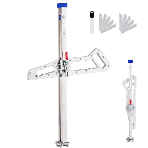 Trockenbauschneider mit Ersatzklingen – Gipskartonschneidewerkzeug, klappbarer Gipskartonschneider für Heimwerker, Schnittlänge 1,5–61 cm von Generisch