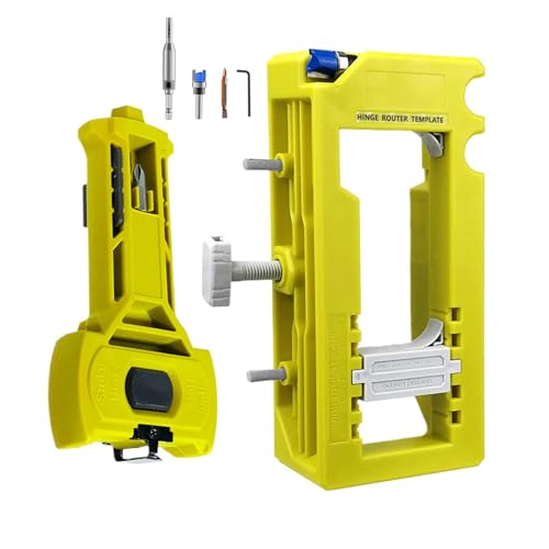 Türscharnier Router Jig, Türrouter -Jig, Genauer Latch Installation Tool, Multifunktionale Scharnier -Installations -Kit -Router -Vorlage passt zu den meisten Türen von Generisch