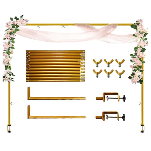 Über der Tischstange, Tischballonbogen,Gold über dem Tischgitter mit Klemmen - Party -Tabellengeschirr, Ballonrahmen, Tabletop -Banner -Display, Hintergrundstand für Hochzeit von Generisch