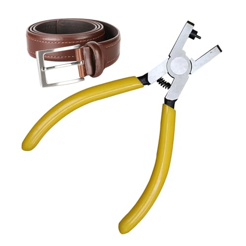 Uhrenarmband-Leder-Lochstanzer, Lederstanzwerkzeug für Gürtel - Handgelenk-Gürtelloch-Werkzeug,5-Zoll-Reparaturwerkzeuge Hochleistungszangenwerkzeug für Gürtel, Schuhe, Stoff, Bastelprojekte, Hundehal von Generisch