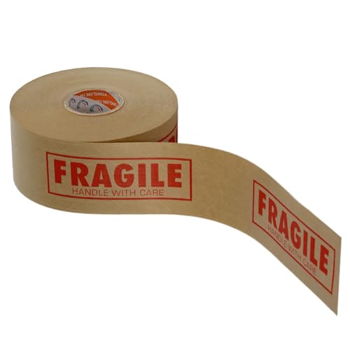 Umweltgerechtes Kraftpapier Klebeband,Wasserfreies Nassfutter, Verpackungsband, Kraftpapierband Kraftpapier Verpackungsband Paketklebeband Papier Kraft Packband,Eco Umweltfreundlich,Recycelbar,Braun von Generisch