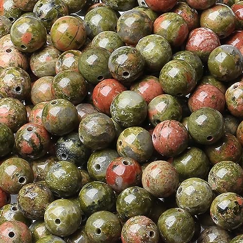 Unakite Natursteinperlen, rund, lose Edelsteinperlen für selbstgemachte Armbänder, Halsketten, Ohrringe, Schmuckherstellung, Polieren, echte Perlen, Kristall, 96 Stück, 2 Stränge, 81,3 cm Unakite Natursteinperlen, rund, lose Edelsteinperlen für selbstgemachte Armbänder, Halsketten, Ohrringe, Schmuckherstellung, Polieren, echte Perlen, Kristall, 96 Stück, 2 Stränge, 81,3 cm von Generisch