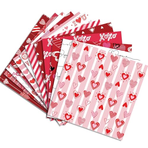 Valentine’s Day Pattern Paper, Specialty Pink Paper, Valentine Scrapbook Paper, Double Sided Cardstock, 24 Pieces Specialty Paper, Double-Sided Cardstock Premium Quality Special Paper For Lovers von Generisch