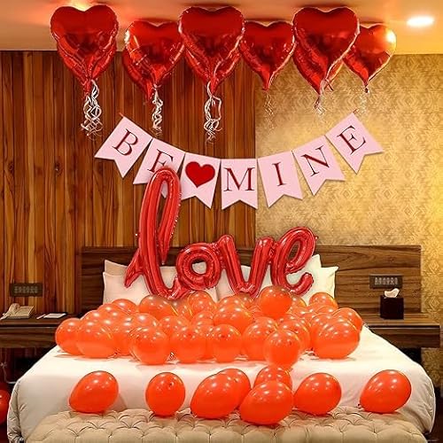 Valentinstag Deko Set 33 Stück Liebe Luftballons Romantische Schlafzimmer Dekorationen von Generisch