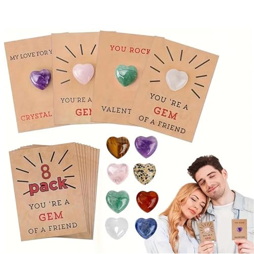Valentinstagsgeschenke für Kinder, 8 Stück, Edelstein-Valentinstagskarten und herzförmige Kunststoff-Kristalle, lustige Valentinstagskarte, Geschenk für Jungen, Mädchen, Kleinkinder, Klasse, Schule, Valentinstagsgeschenke für Kinder, 8 Stück, Edelstein-Valentinstagskarten und herzförmige Kunststoff-Kristalle, lustige Valentinstagskarte, Geschenk für Jungen, Mädchen, Kleinkinder, Klasse, Schule, von Generisch
