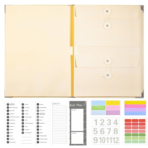 Veloron Life Organizer | Folio Document Organizer | Datei-Organizer-Ordner | Für den Fall, dass ich sterbe Dokumentenordner | Folio-Dokumenten-Organizer | Lebensbuch-Dokumenten-Organizer von Generisch