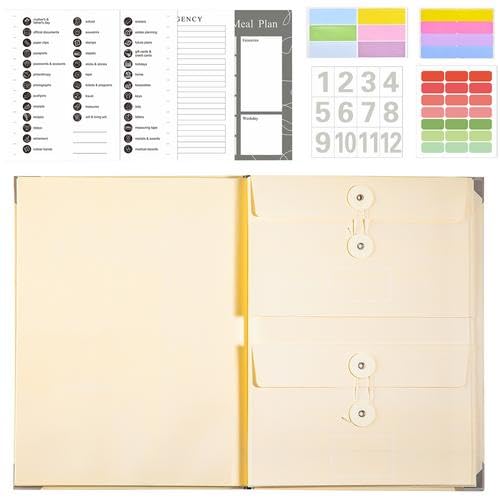 VeloronFolio Life Organizer, in Case I Go Missing Binder, The Life Book Document Organizer, wichtige Dokumente, Folio-Ordner mit Tasche, tragbarer Aktenordner für Arbeit, Schule, Zuhause von Generisch