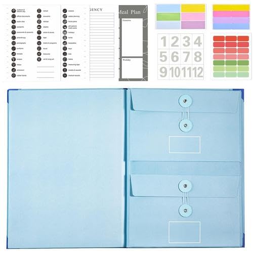 VeloronFolio Life Organizer, in Case I Go Missing Binder, The Life Book Document Organizer, wichtige Dokumente, Folio-Ordner mit Tasche, tragbarer Aktenordner für Arbeit, Schule, Zuhause von Generisch