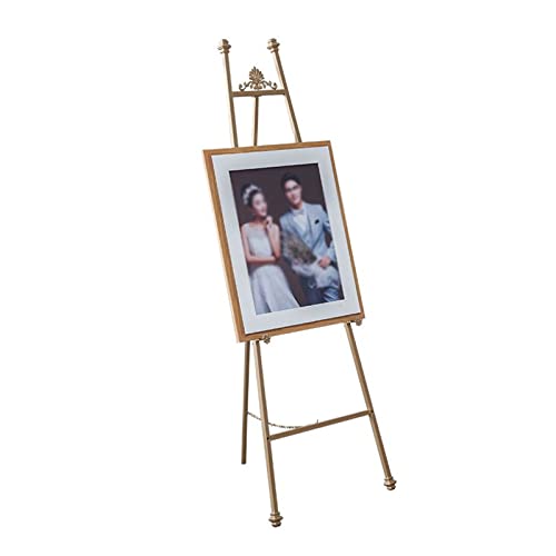 Verstellbare, faltbare Display-Staffelei für Malerei, Künstler, professionelles Studio, Schwarz/Weiß/Gold, ideal für Hochzeitsschilder, Poster, Menüs, perfekt für Erwachsene von Generisch