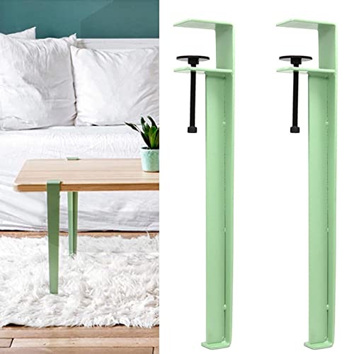 Verstellbare 71 cm lange Möbelbeine zum Anklippen für Arbeitstisch, Couchtisch und Bartisch, 2 grüne Beine ohne Stanzdesign von Generisch