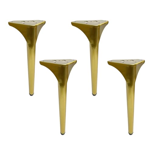 Verstellbare Edelstahl-Möbelbeine, 73,7 cm, gebürstetes Gold-Finish, ideal für Couchtische, Schränke, TV-Schränke und Stühle, 4 Stück von Generisch