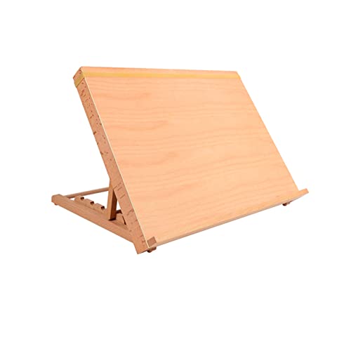 Verstellbare Schreibtisch-Staffelei aus Holz zum Malen und Skizzieren, leichter und tragbarer Zeichenbretthalter für Klassenzimmer, Studio und Zuhause, Größe: 64,8 x 47,8 cm, Farbe: A von Generisch