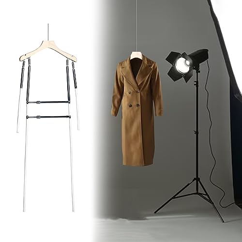 Verstellbarer Kleiderständer aus Metall mit Schulterrillen, ideal für Fotografie und Sammlung, Ganzkörper-Form-Kleiderständer von Generisch