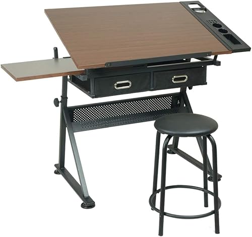 Verstellbarer Zeichentisch mit Aufbewahrung, neigbarer Kunstschreibtisch für Erwachsene, Ahornplatte, Basteltisch, vielseitige Zeichenfläche für Künstler und Bastler Verstellbarer Zeichentisch mit Aufbewahrung, neigbarer Kunstschreibtisch für Erwachsene, Ahornplatte, Basteltisch, vielseitige Zeichenfläche für Künstler und Bastler von Generisch