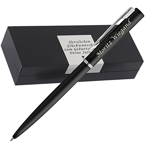 W a t e r m a n Allure Black Kugelschreiber | Wunschgravur auf Stift & Box | Messing als Geschenk & Symbole als Gravur möglich PS129 von Generisch