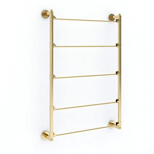 Wandhalterung, Bastelbänder, Aufbewahrungsregal für Geschenkpapier, Vinylrollen, Nähzimmer, abnehmbarer 5-stöckiger Halter, Gold, 80 x 90 cm von Generisch