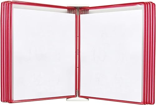 Wandmontierter Aktenordner mit 10 doppelseitigen Taschen, A3-Größe, Posterständer für 20 Blatt, 420 mm x 297 mm, platzsparendes Referenzsystem von Generisch