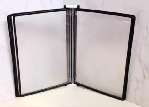 Wandmontierter Aktenordner mit magnetischem Display, Hängeregistraturhalter für Zuhause und Büro, Klapp-Aktenhalter für einfachen Zugriff, PVC- und Metallkonstruktion, 33 x 23 x 10 cm, Schwarz von Generisch