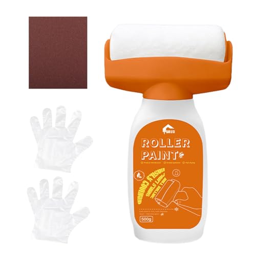 Wandreparatur Rollbürste, Wandreparaturroller Farbe Mit Wandreparaturpaste Handschuhe Und Schleifpapier, Wandreparaturroller Ausbesserungsfarbe Weiss Für Küche, Schlafzimmer, Wohnzimmer, Spielzimmer von Generisch