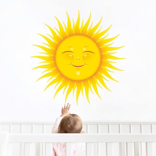 Wandtattoo, Sonne Wandsticker Boho Wanddeko Kinderzimmer, Wand Deko für Kinderzimmer Schlafzimmer für Mädchen jungen Babyzimmer, Schlafzimmer, Klassenzimmer, Kindergarten (70308) von Generisch