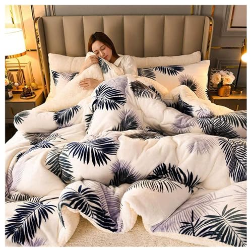 Warme Kaschmir-Steppdecke, Winter-Baumwolle, 150 x 200 cm, 3,5 kg, dicker Lamm-Samtstoff, superweiche Bettwäsche, Woll-Fleece-Decke Warme Kaschmir-Steppdecke, Winter-Baumwolle, 150 x 200 cm, 3,5 kg, dicker Lamm-Samtstoff, superweiche Bettwäsche, Woll-Fleece-Decke von Generisch