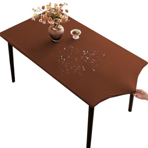 Wasserdichte, elastische Tischdecke, Milchseide, Tischdecke für drinnen und draußen, Kaffee, 60 x 120 cm von Generisch