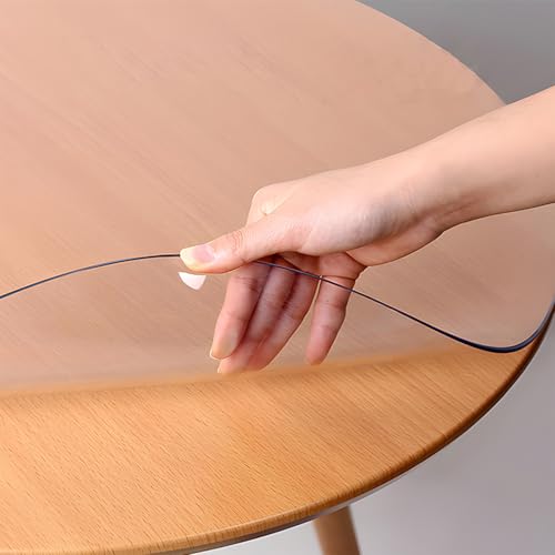 Wasserdichte PVC-Tischabdeckung für Tisch/Schreibtisch, Hitzeschutz, abwischbar, Kunststoff, Mehrzweck, transparent, 2 mm, 60 cm, für Zuhause, Küche, Tischunterlagen von Generisch