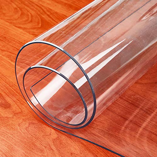 Wasserdichter PVC-Tischschutz, 2 mm dick, transparent, Kunststoff, Vinyl, rechteckig, abwischbar, Tischdecke für Esstisch oder Schreibtisch, leicht zu reinigen, 70 x 130 cm von Generisch