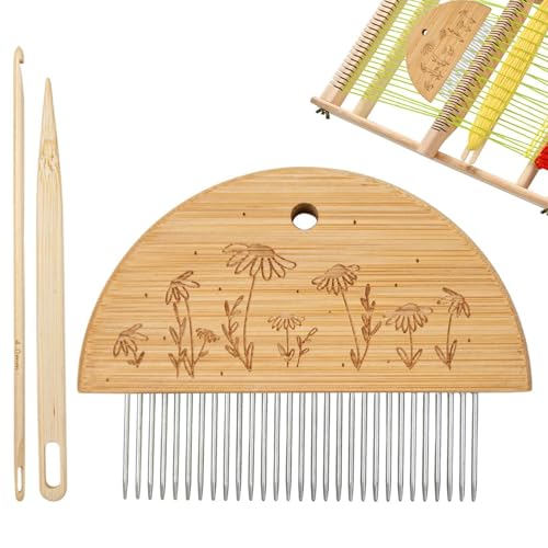 Webstuhl-Set – Holz-Multi-Handwerks-Webstuhl, verstellbares -Set; handgefertigte Textilwerkzeuge, Anfänger, Webstuhl, pädagogischer Tapisseriewebstuhl, Webstuhl, kreative Webkunst für Kinder von Generisch